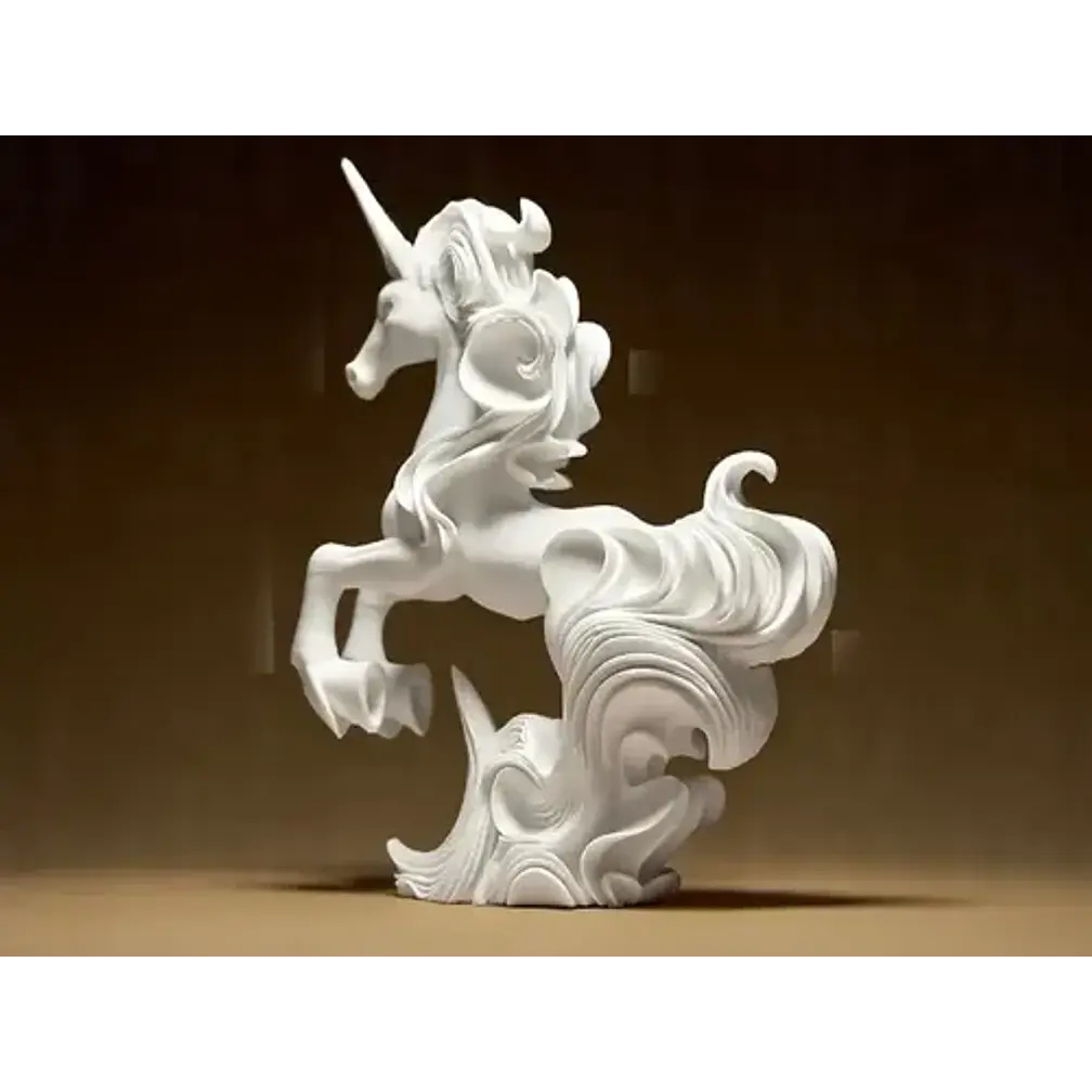 Escultura Elegante De Unicornio - Figura Decorativa 4
