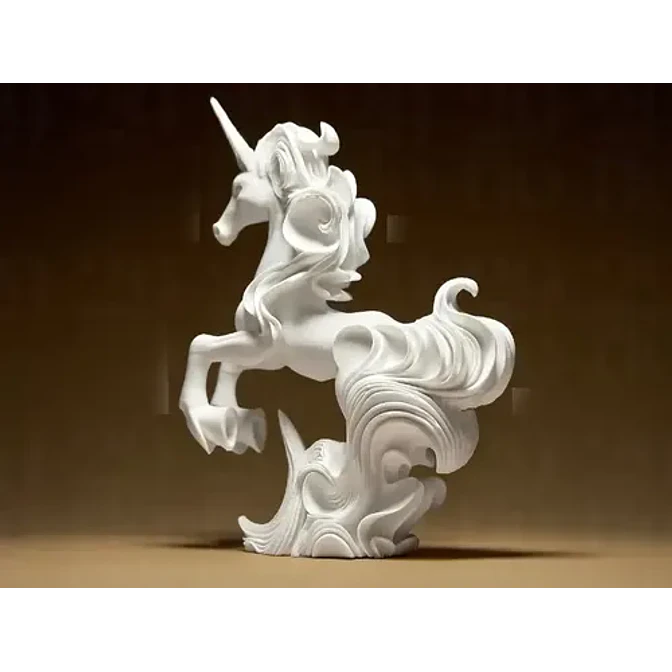 Escultura Elegante De Unicornio - Figura Decorativa 4
