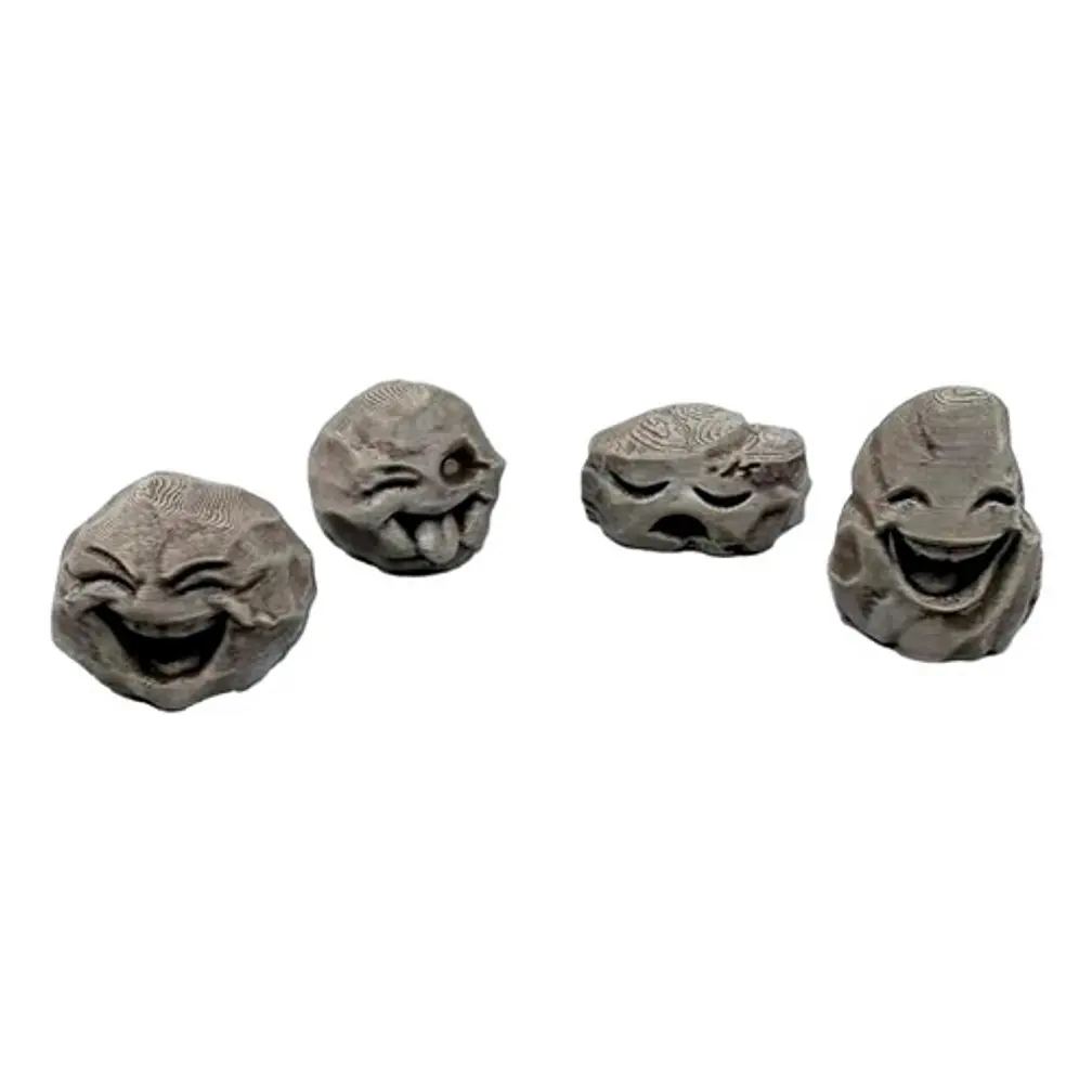 Figuras Decorativas Piedras Felices (pack 4 Un) 1