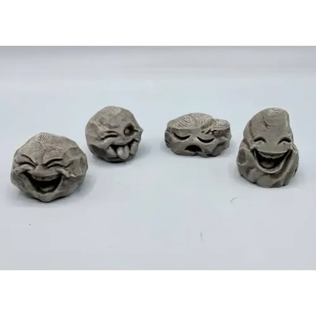 Figuras Decorativas Piedras Felices (pack 4 Un) 3