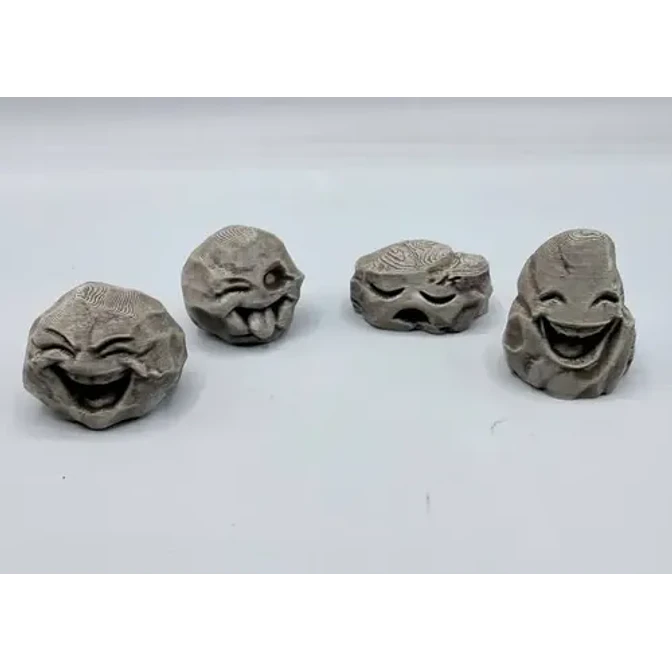 Figuras Decorativas Piedras Felices (pack 4 Un) 3