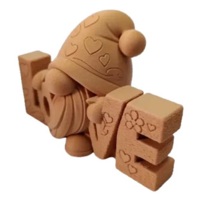 Figura Decorativa Gnomo Corazón Love 2