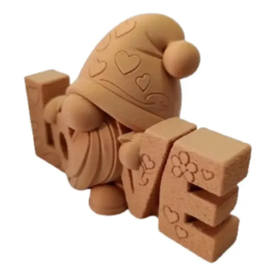 Figura Decorativa Gnomo Corazón Love