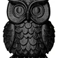 Figura Decorativa Buho Negro Elegante - Miniatura 3