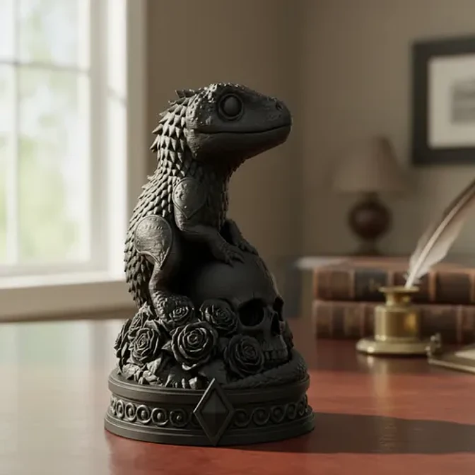 Escultura Elegante De Animales Necros De Prints Patro 6