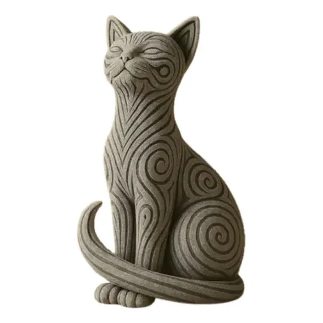 Escultura Elegante Prints Patro - Gato Tribal