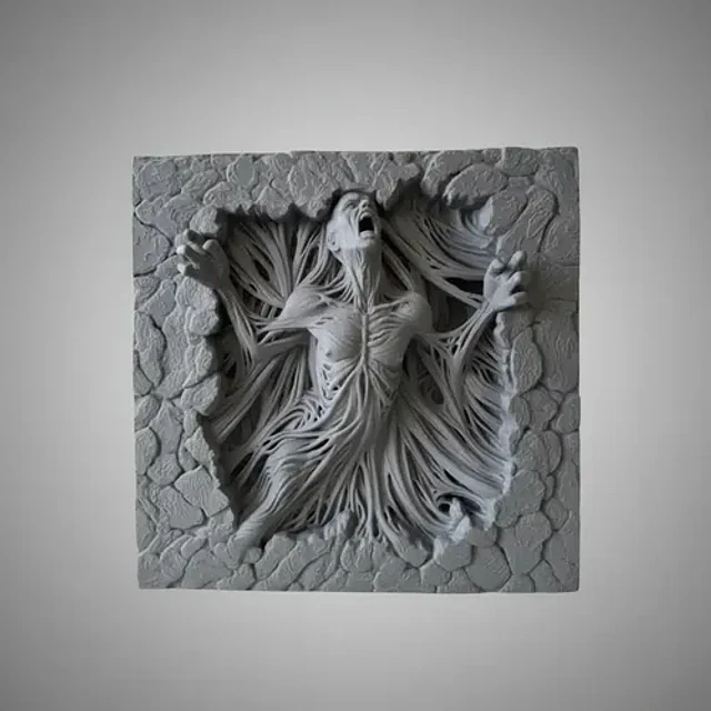 Escultura Elegante Prints Patro - Resurgimiento En Relieve