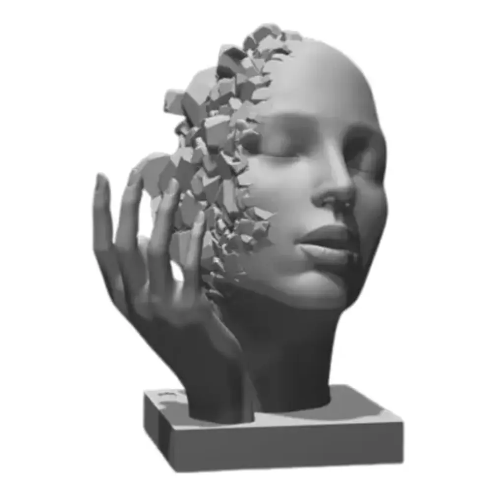 Escultura Elegante Prints Patro - Serenidad Rota 1