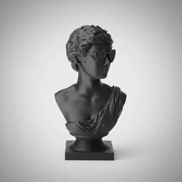 Escultura Elegante Prints Patro - Busto Estilo Romano