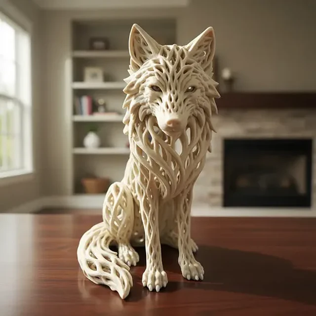 Escultura Elegante Prints Patro - Lobo Veroni