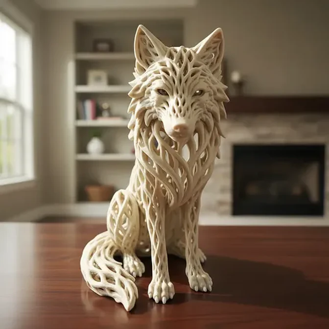 Escultura Elegante Prints Patro - Lobo Veroni 2