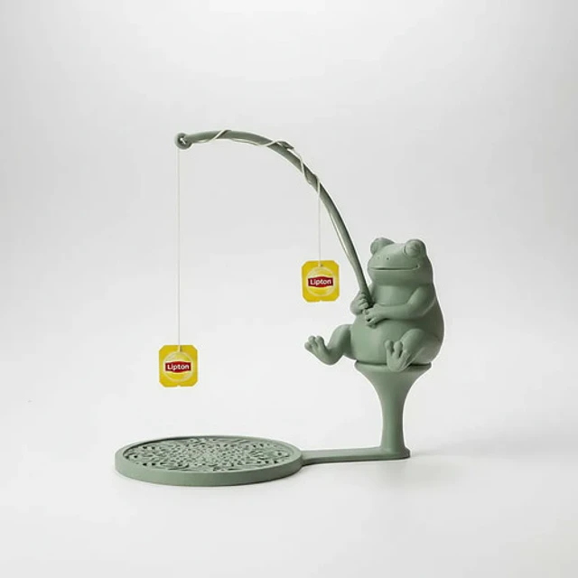 Soporte De Bolsitas De Té Prints Patro Rana Pescadora
