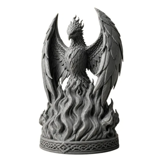 Escultura Decorativa Prints Patro- Fénix De La Llama 1