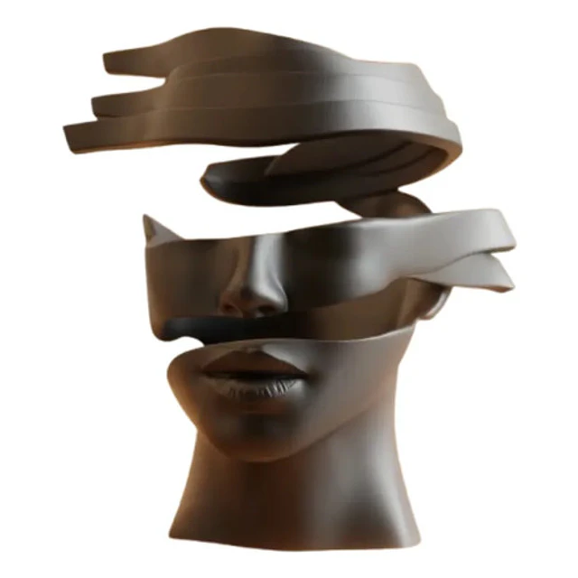 Escultura Elegante Prints Patro - Rostro Fragmentado