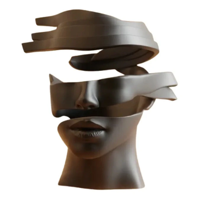 Escultura Elegante Prints Patro - Rostro Fragmentado 1