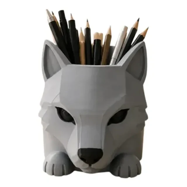 Portalápices Prints Patro- Lobo Gris
