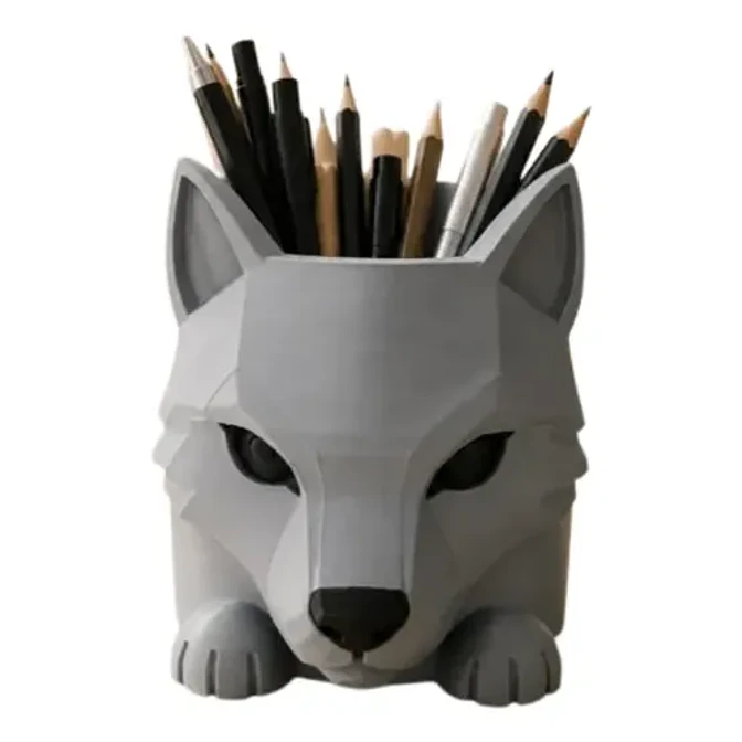 Portalápices Prints Patro- Lobo Gris 1