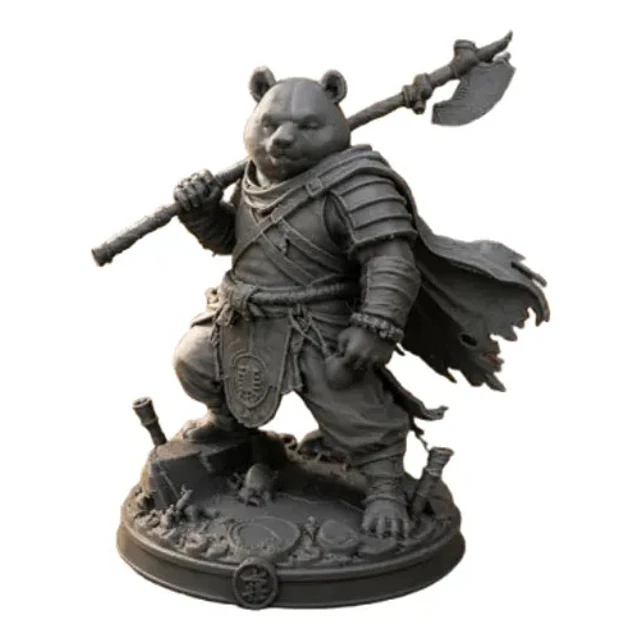 Escultura Decorativa Prints Patro- Guerrero Panda