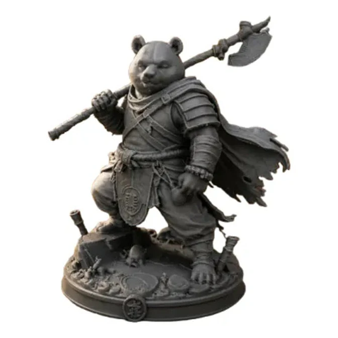 Escultura Decorativa Prints Patro- Guerrero Panda 1