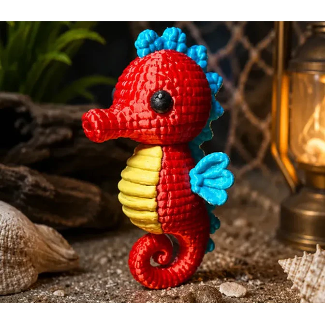 Figura Decorativa Prints Patro- Caballito De Mar De Punto 2