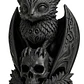 Escultura Elegante De Animales Necros De Prints Patro - Miniatura 2