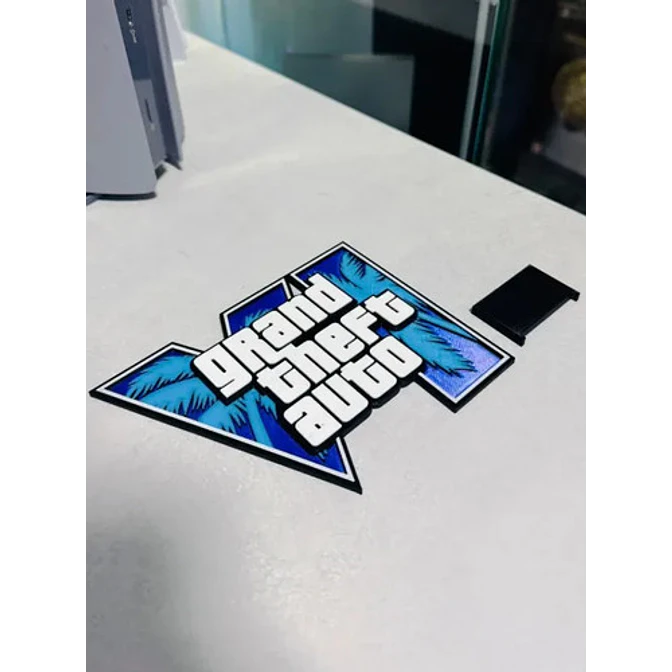 Figura Decorativa Prints Patro De Logotipo De Gta Vi 4