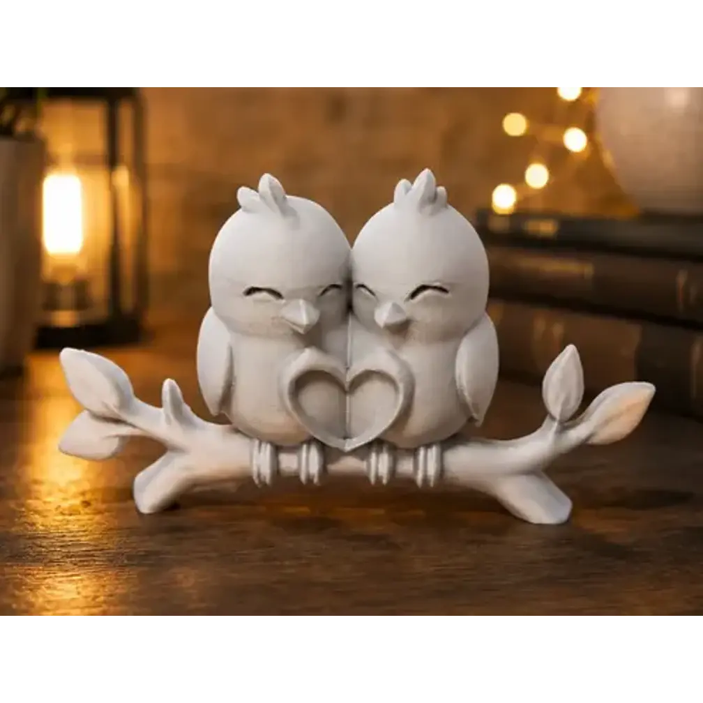 Escultura Decorativa Prints Patro- Pajaritos Enamorados 2