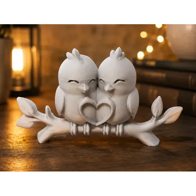 Escultura Decorativa Prints Patro- Pajaritos Enamorados