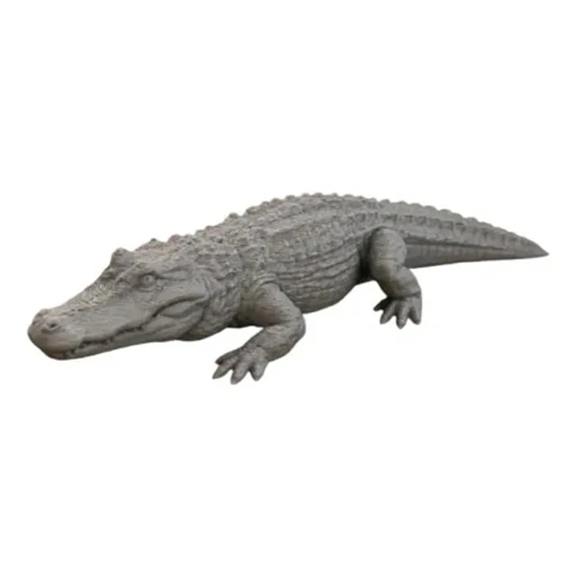 Escultura Decorativa Prints Patro- Cocodrilo Gris