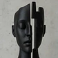 Escultura Elegante Prints Patro - Rostro Con Brecha Mental - Miniatura 2