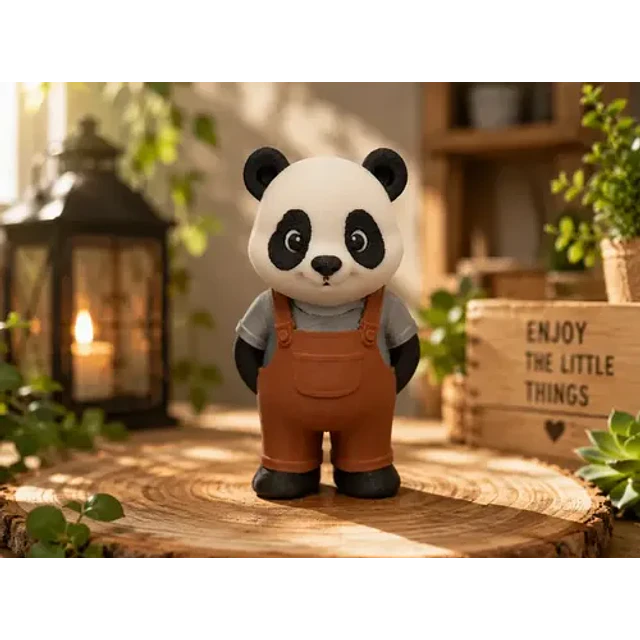Figura Decorativa Prints Patro- Panda Granjero Adorable