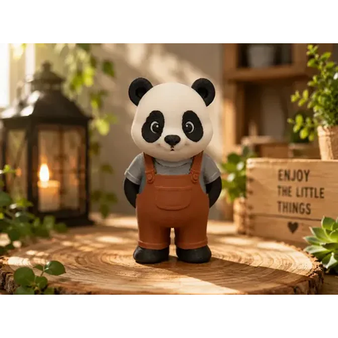 Figura Decorativa Prints Patro- Panda Granjero Adorable 2