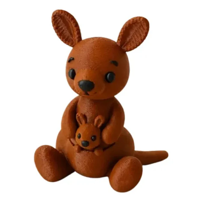 Figura Decorativa Prints Patro- Canguro Con Su Bebé 1