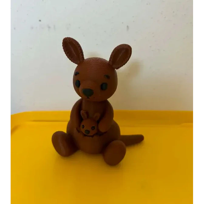Figura Decorativa Prints Patro- Canguro Con Su Bebé 3