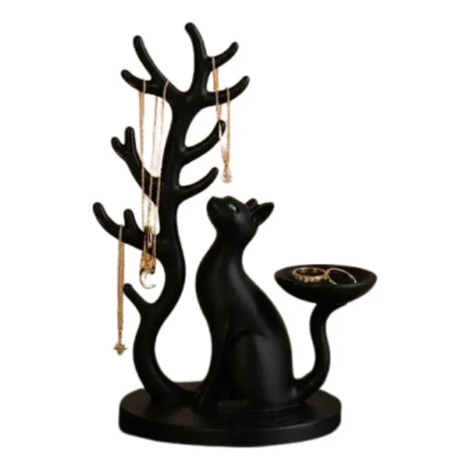 Organizador Elegante Prints Patro - Árbol Para Joyas De Gato 1