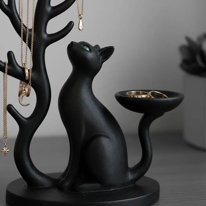 Organizador Elegante Prints Patro - Árbol Para Joyas De Gato 2