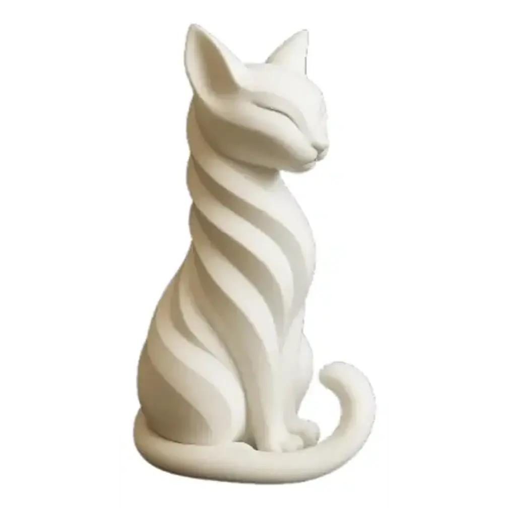Escultura Elegante Prints Patro - Estilo Gato Sumiso 1
