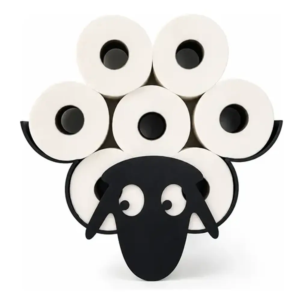 Soporte Prints Patro Para Papel Higiénico En Forma De Oveja 1