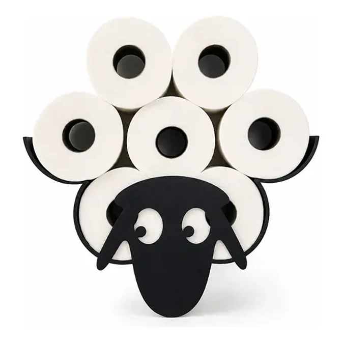 Soporte Prints Patro Para Papel Higiénico En Forma De Oveja 1