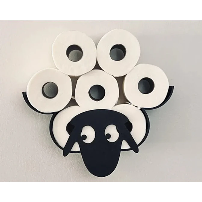 Soporte Prints Patro Para Papel Higiénico En Forma De Oveja 2