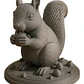 Escultura Decorativa Prints Patro- Ardilla Realista - Miniatura 1