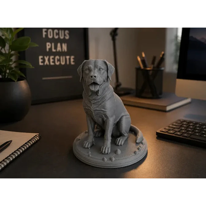 Escultura Decorativa Prints Patro- Labrador Realista 2