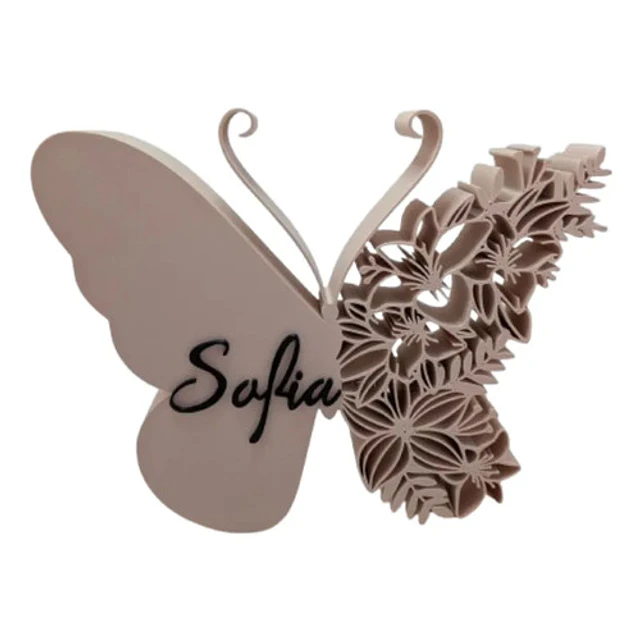 Letrero Mariposa Personalizado Con Nombre Para Decoración