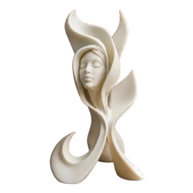 Figura Decorativa Prints Patro - Rostro Femenino Botánico