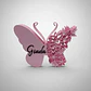 Letrero Mariposa Personalizado Con Nombre Para Decoración - Miniatura 2
