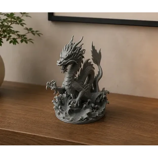 Escultura Decorativa Prints Patro- Dragón Marítimo