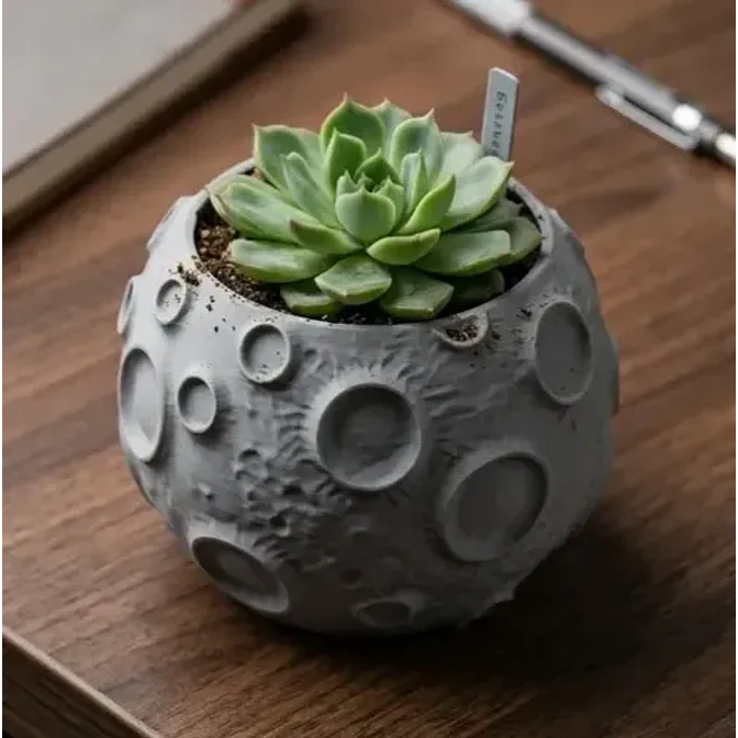 Macetero Prints Patro- Superficie Lunar 3