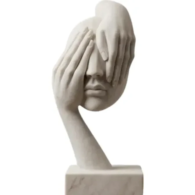 Figura Decorativa Prints Patro - Rostro Velado Surrealista 1