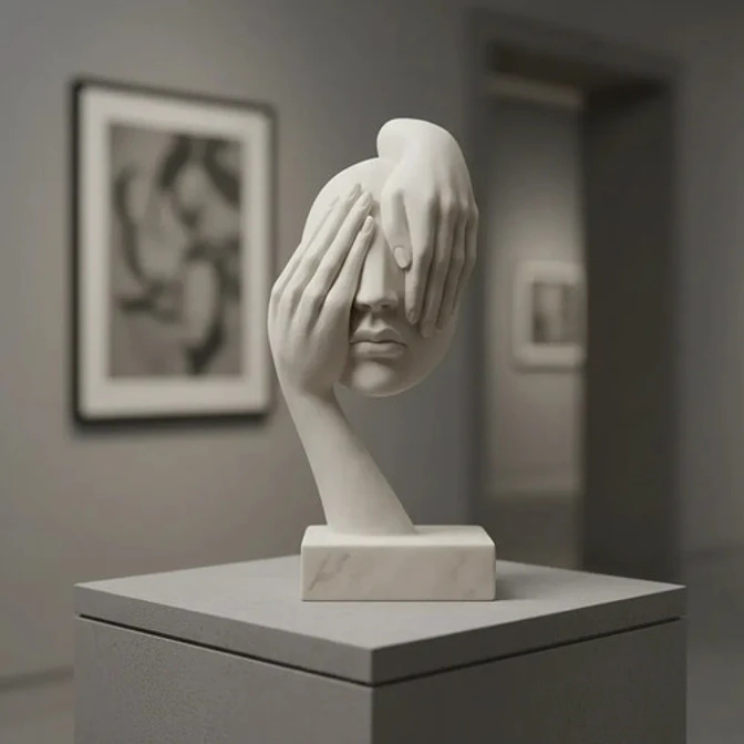 Figura Decorativa Prints Patro - Rostro Velado Surrealista 2