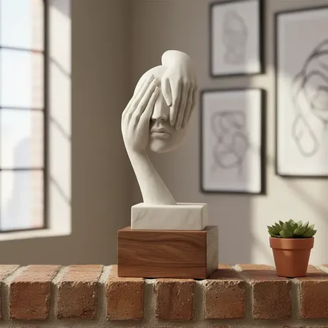 Figura Decorativa Prints Patro - Rostro Velado Surrealista 4